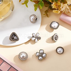 8 Stück Schuhschnallenclips in 8 Stilen aus Legierung&nbsp;FIND-FG0001-65