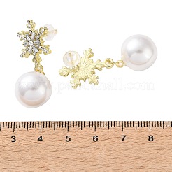 Weihnachts-Ohrstecker aus Legierung mit Strassen&nbsp;EJEW-F408-05G