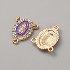 Lámpara de araña ovalada de aleación de zinc esmaltada con la Virgen María.&nbsp;FIND-WH0366-384G-04