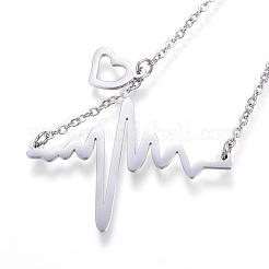 Bracciali con maglie e ciondoli in acciaio inossidabile 304 anti-ossidazione&nbsp;BJEW-H482-02P