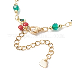Armbänder aus Messing und Emaille mit Kirschgliedern&nbsp;BJEW-JB13011