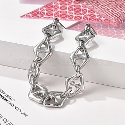 Bracciali a catena con maglie marine in acciaio inossidabile 304 per donna&nbsp;BJEW-F488-02P