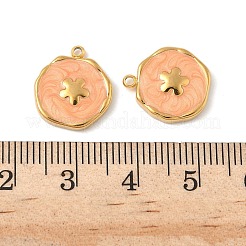 304 Edelstahl-Emaille-Anhänger&nbsp;STAS-U057-14G-01