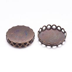Copas de bisel con borde de encaje de latón&nbsp;KK-C1764-5-AB