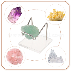 Espositori in cristallo minerale acrilico trasparente quadrato 2 pz 2 colori&nbsp;ODIS-FG0001-60B