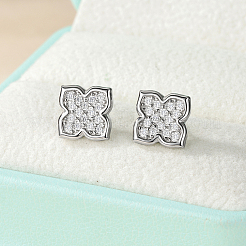 925 Ohrstecker aus Sterlingsilber mit Moissanit-Pavé für Damen&nbsp;NZ9775