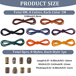 8 set di elastici in nylon e 8 set di estremità per cavi per notebook&nbsp;DIY-CP0013-64