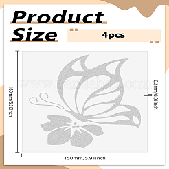 4 Blatt wasserdichte Autoaufkleber mit Schmetterlings-Motiv&nbsp;DIY-LP0006-05D