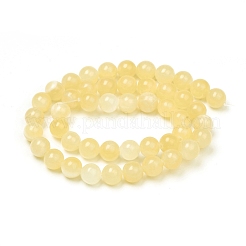 Natürliche gelbe Jade Perlen Stränge&nbsp;G-G829-04-8mm