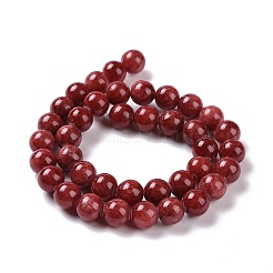Chapelets de perles en jade naturelle teinte&nbsp;G-D434-4mm-08-1