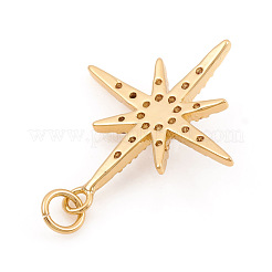 Adornos de latón micropavé de circonia cúbica&nbsp;ZIRC-G169-06G