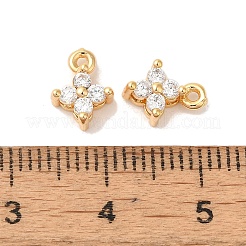 Breloques en laiton zircon cubique transparent&nbsp;KK-M294-18G