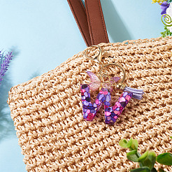 Porte-clés pendentif papillon en résine&nbsp;KEYC-TAC0034-03W