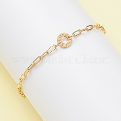 Messingring mit Wort Love Link Armbänder&nbsp;BJEW-JB12816