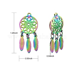 5 pendentif en acier inoxydable 201 avec placage ionique (IP)&nbsp;STAS-SZ0002-13