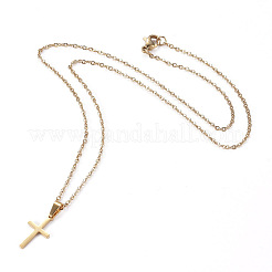 Collares colgantes de acero inoxidable 304&nbsp;NJEW-I237-03G