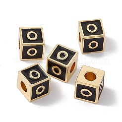 Cremagliera smalto perle di ottone placcatura&nbsp;KK-B060-04G-01O