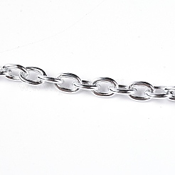Chaîne gourmette en aluminium&nbsp;CHA-WH0003-04P