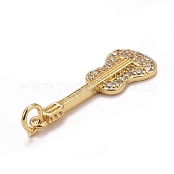 Ciondoli in ottone con zirconi chiari con placcatura a cremagliera&nbsp;X-KK-M229-42G