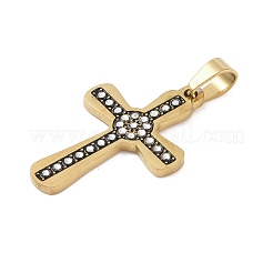 Placcatura ionica (ip) 304 ciondoli in strass smaltati in acciaio inossidabile&nbsp;STAS-Q325-05L-G