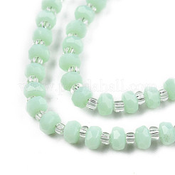 Abalorios de vidrio jade de imitación hebras&nbsp;GLAA-N052-04