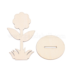 DIY unfertiger Holzblumenausschnitt&nbsp;WOOD-P017-06