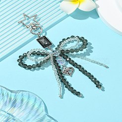 Decorazione pendente in scaglie di vetro in lega&nbsp;HJEW-FZ00038