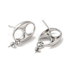 Fornituras de aretes de latón&nbsp;KK-P239-05P