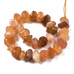 Natürliche orangefarbene Botswana-Achatperlenstränge&nbsp;G-S376-006