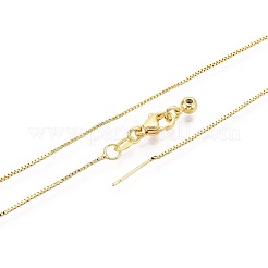 Collares deslizantes ajustables con cadena de caja de latón&nbsp;LS-NJEW-B119-02G
