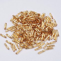Glasperlen mit gedrehten Trompeten&nbsp;SEED-E002-6mm-822#