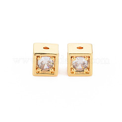 Placcatura a cremagliera in ottone micro pavé di perle di zirconi trasparenti&nbsp;KK-N233-187
