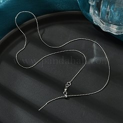 Cadena de bolas de latón chapada en rack de 1 mm&nbsp;MAK-L044-51P