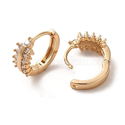 Créoles en laiton avec zircone cubique de micro pave&nbsp;EJEW-C073-47KCG