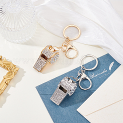 2 porte-clés en alliage strass 2 couleurs&nbsp;KEYC-PH0002-20