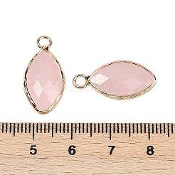 Pendenti sfaccettati in quarzo rosa naturale&nbsp;G-G193-01G-08