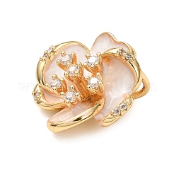 Pendenti in zirconi cubici trasparenti in micro pavè di ottone&nbsp;CU-CBA8F66-04G