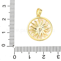 Pendentifs avec zircon cubiques à micro-pavés en laiton&nbsp;KK-F914-02B-G