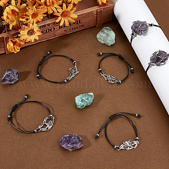 6 bracelet en cordon de polyester ciré&nbsp;BJEW-AR00001