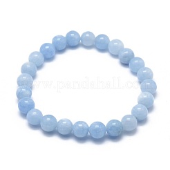 Natürliche & gefärbte weiße Jade-Perlen-Stretch-Armbänder&nbsp;BJEW-K212-C-018