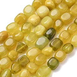 Natürliche koreanische Oliven-Jade-Nuggets-Perlenstränge&nbsp;G-T150-A02-02