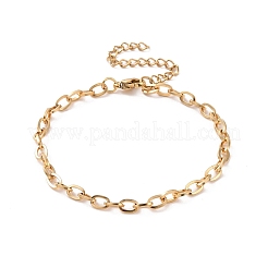 Bracelet chaîne en acier inoxydable 304 plaqué sous vide PVD pour hommes et femmes&nbsp;BJEW-E031-05C-G