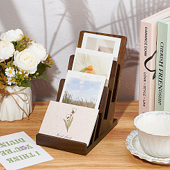 Support élévateur pour organisateur de cartes postales en bois à 4 niveau&nbsp;ODIS-WH0099-26
