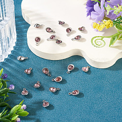 20 Stück facettierte Glasanhänger&nbsp;RGLA-TADJ0001-01B