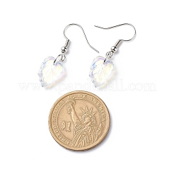 6 par de aretes colgantes de 6 estilos con flores de rhinestone de colores&nbsp;EJEW-JE05046