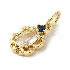 Pendenti in zirconi cubici trasparenti in micro pavè di ottone&nbsp;KK-R162-017A-G