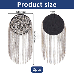 2 Stück Filz-Strass-Epauletten&nbsp;AJEW-FH0006-70