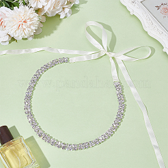 1 Stück Hochzeitsgürtel aus Polyester und Strass aus Legierung für die Dekoration von Bankettkleidern&nbsp;DIY-ME0001-73