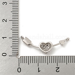 Ciondoli connettore in ottone con micro pavé di zirconi chiari&nbsp;LS-KK-H467-02P