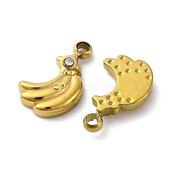 Ciondoli in strass in acciaio inossidabile 304 con placcatura sotto vuoto in pvd&nbsp;STAS-S163-28G